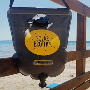 Ducha solar y acumulador de agua SunWater, de 7 y 15 litros, de Solar Brother